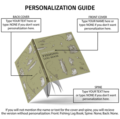 Personalized Fishing Log Book / TRIP DETAILS, CONDITIONS & CATCHES