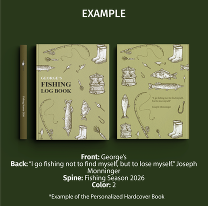 Personalized Fishing Log Book / TRIP DETAILS, CONDITIONS & CATCHES