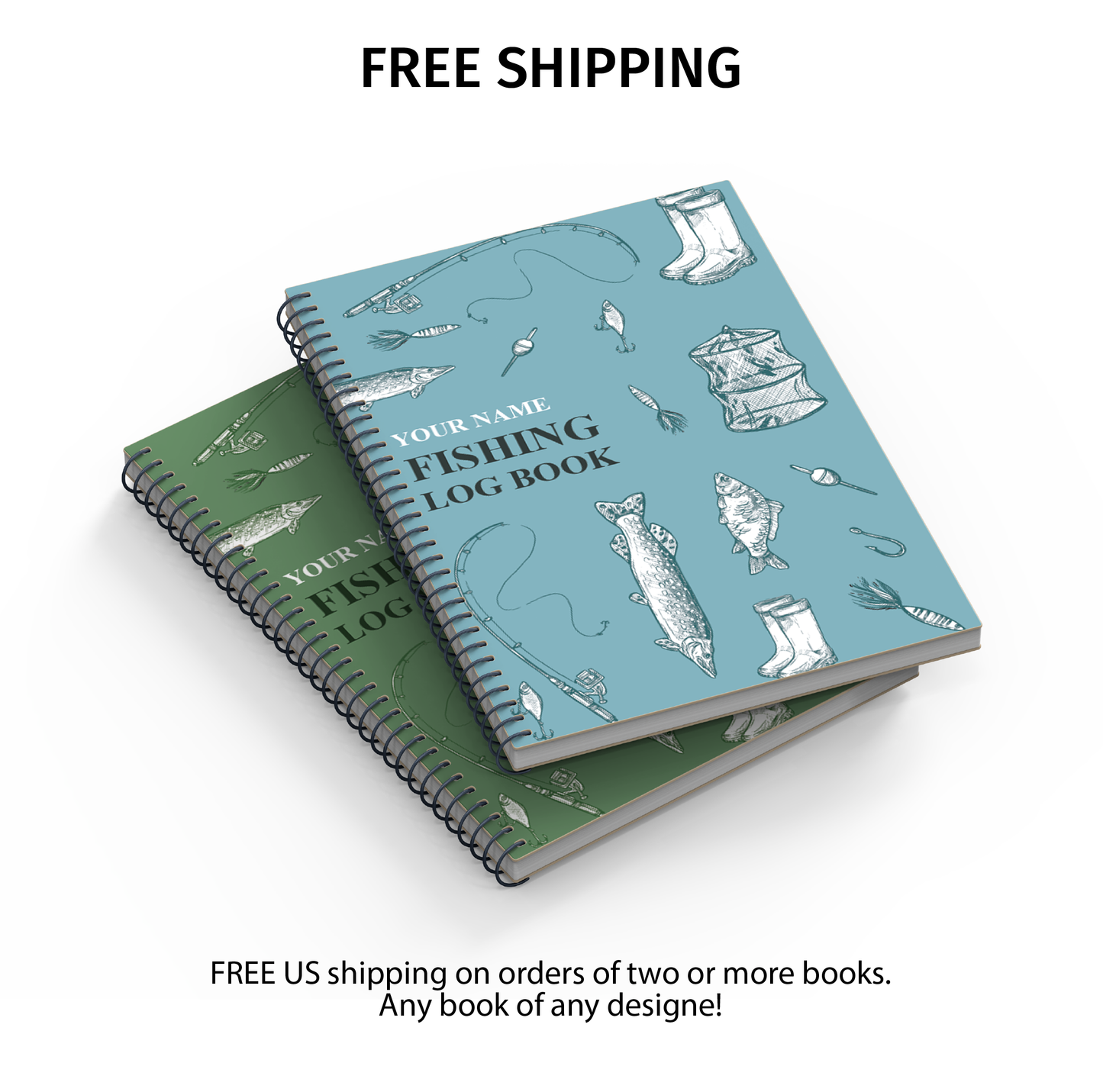Personalized Fishing Log Book / TRIP DETAILS, CONDITIONS & CATCHES