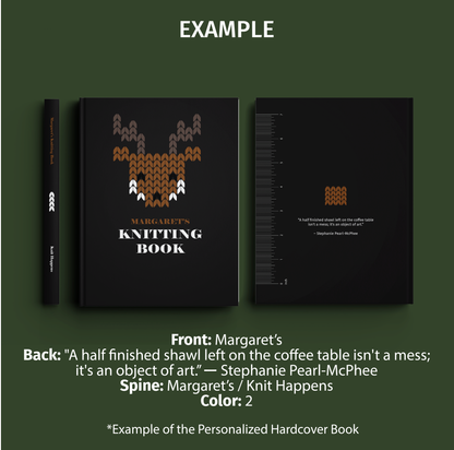 Personalized Knitting Journal | A5 Knitting Project Planner Notebook | Knitter's Log Book | Gift for Knitter