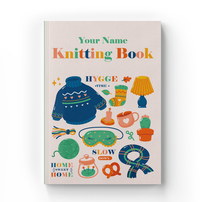 Knitting Project Journal / Free Personalization / Cozy Vibe / Hygge Time