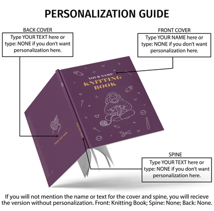 Personalized Knitting Book / Multicolor / Knitter Girl