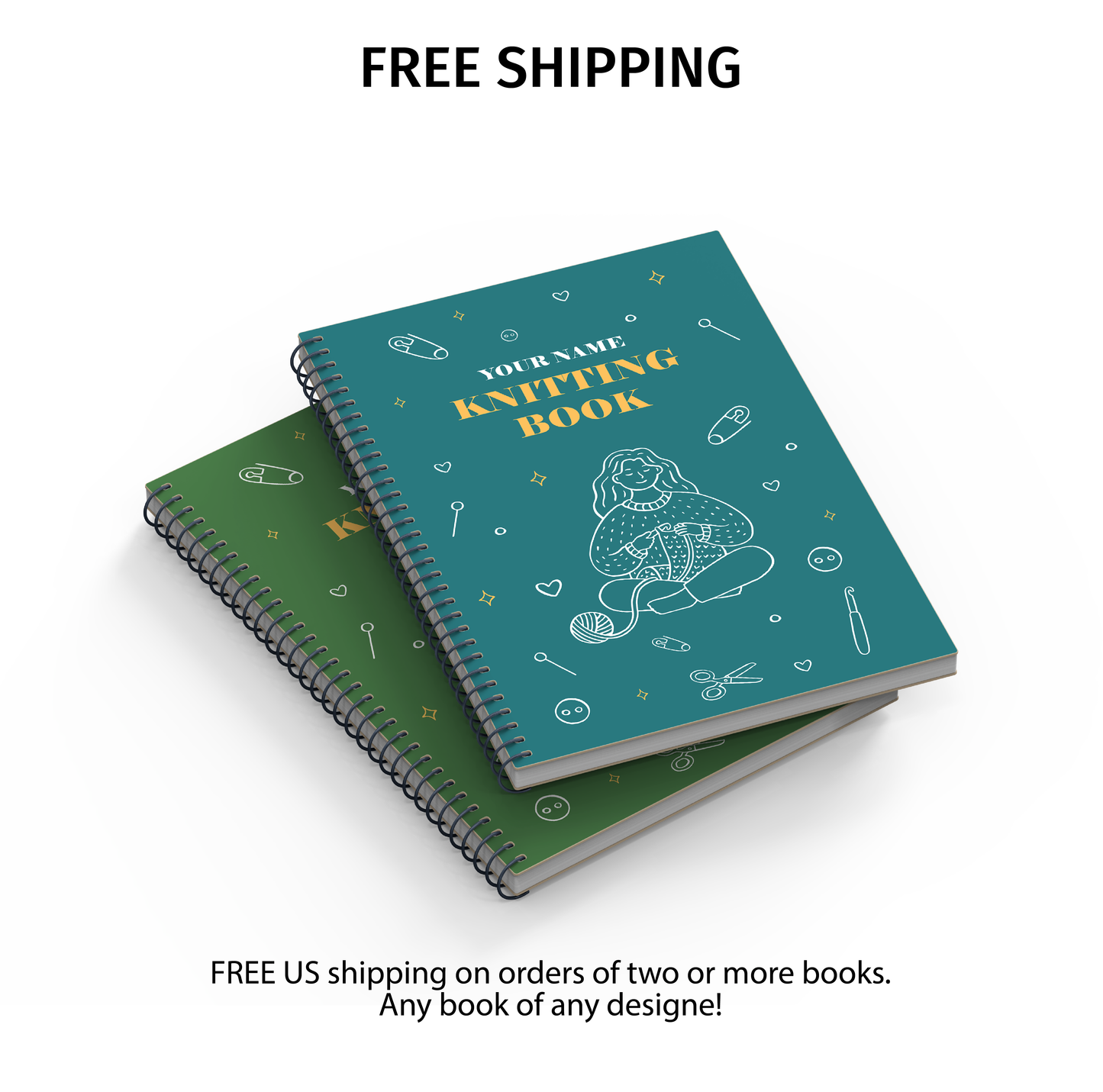 Personalized Knitting Book / Multicolor / Knitter Girl