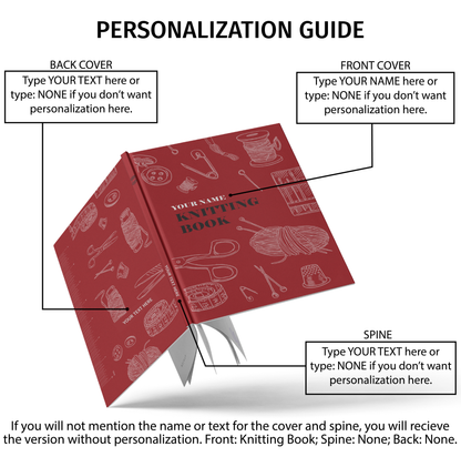 Knitting Book / Free Personalization / Knitting Accessories