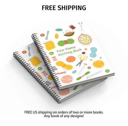 Personalized Knitting Book / Knitting Accessories / A5 / A4 / US Letter