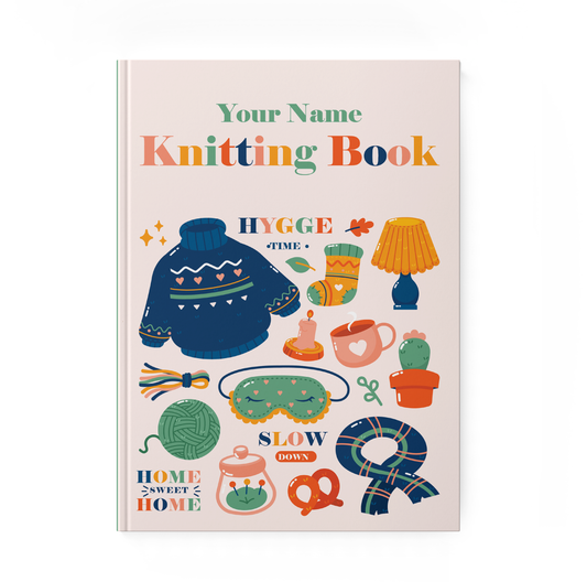 Knitting Project Journal / Free Personalization / Cozy Vibe / Hygge Time