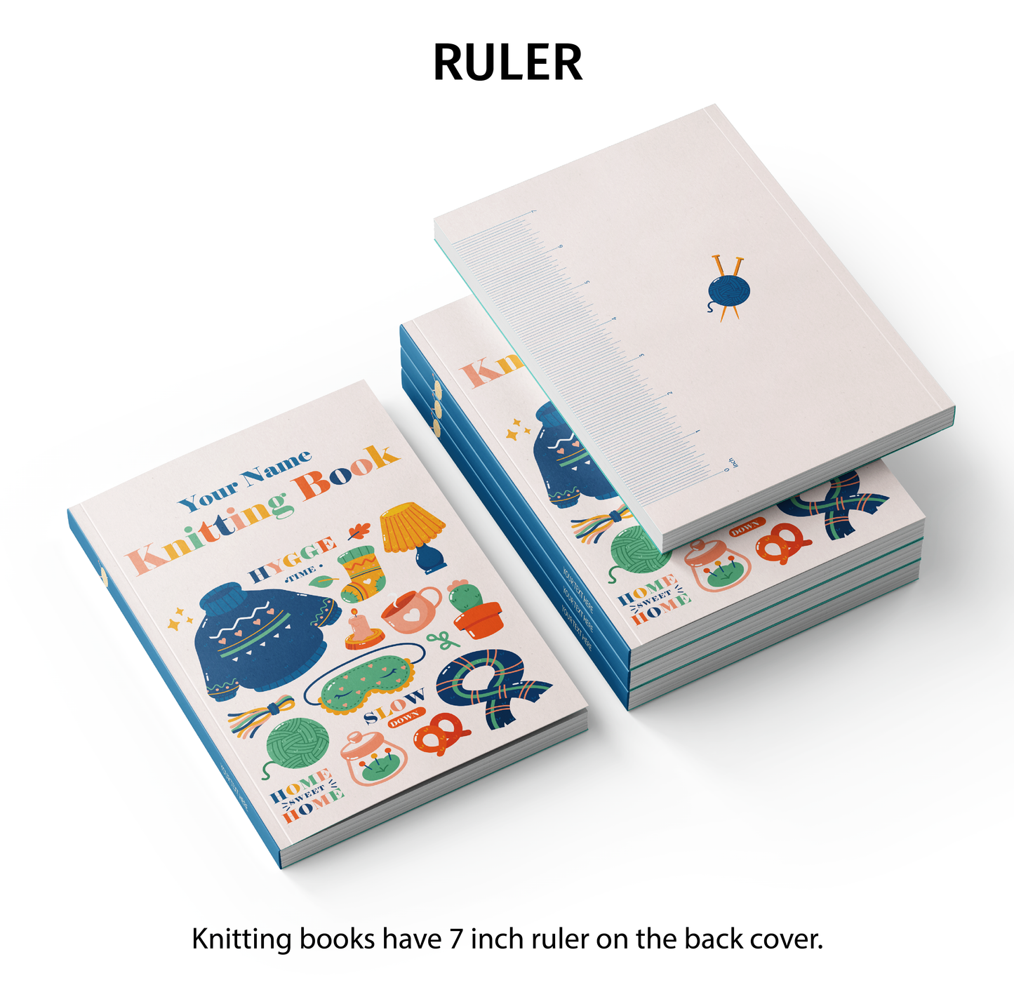 Knitting Project Journal / Free Personalization / Cozy Vibe / Hygge Time