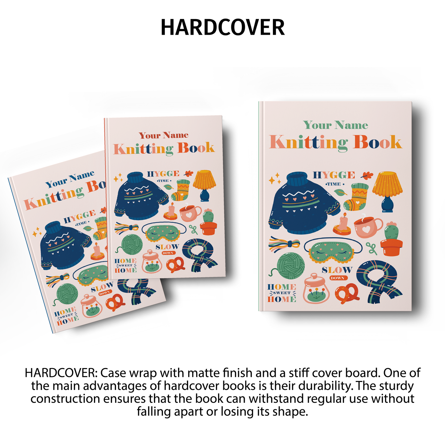 Knitting Project Journal / Free Personalization / Cozy Vibe / Hygge Time