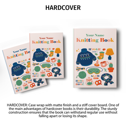 Knitting Project Journal / Free Personalization / Cozy Vibe / Hygge Time