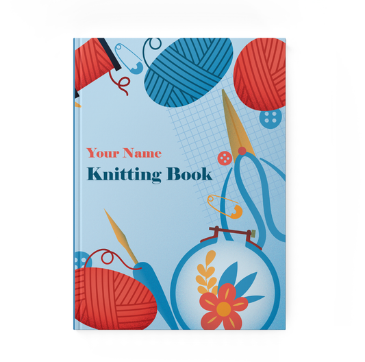 Personalized Knitting Journal / Knitting Needles and Yarn