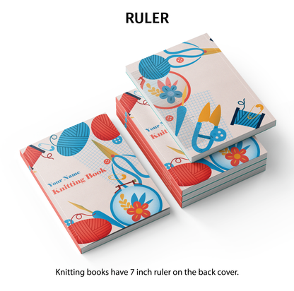 Personalized Knitting Journal / Knitting Needles and Yarn