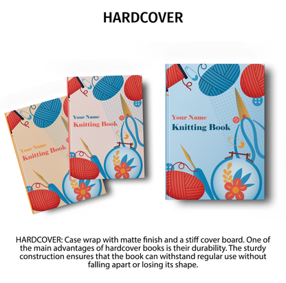 Personalized Knitting Journal / Knitting Needles and Yarn