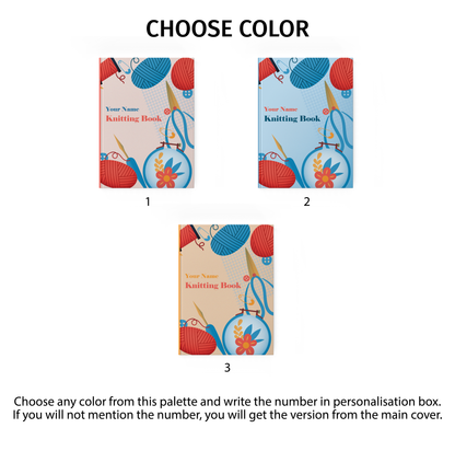 Personalized Knitting Journal / Knitting Needles and Yarn